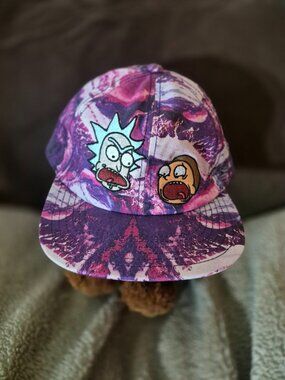 Rick and Morty Bioworld Color Swirl Strapback Hat Cap